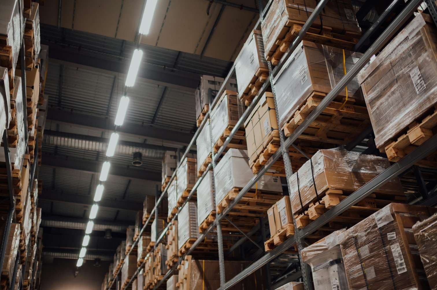 Modern industrial warehouse interior